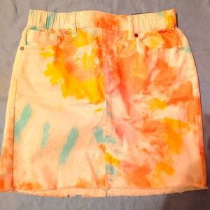 NWT Love & Fire Tye Dye Mini Skirt Size M